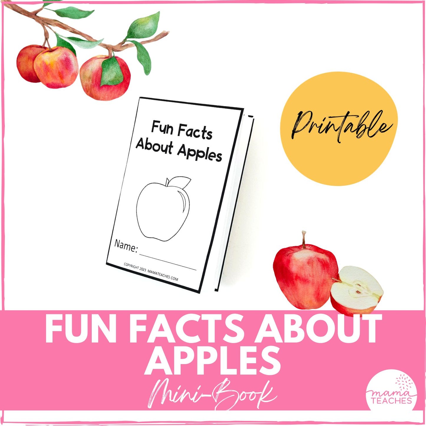 Fun Facts About Apples Mini Book