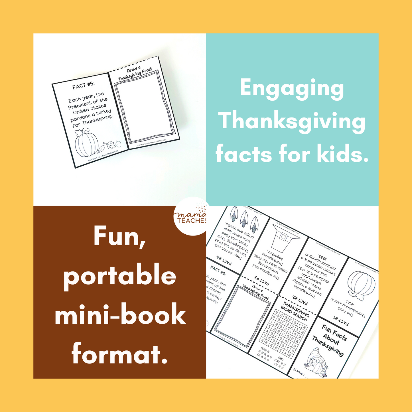 Fun Facts About Thanksgiving Mini-Book