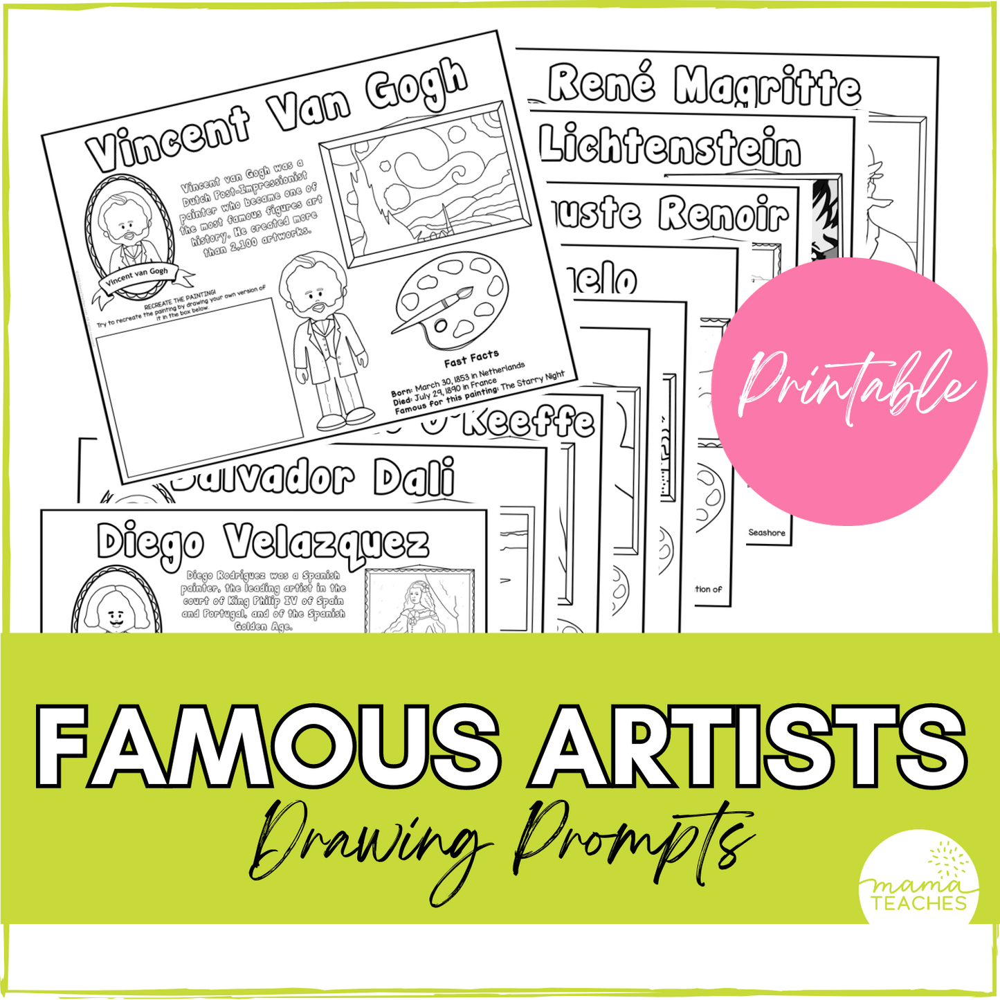 Famous Artists Drawing Prompts