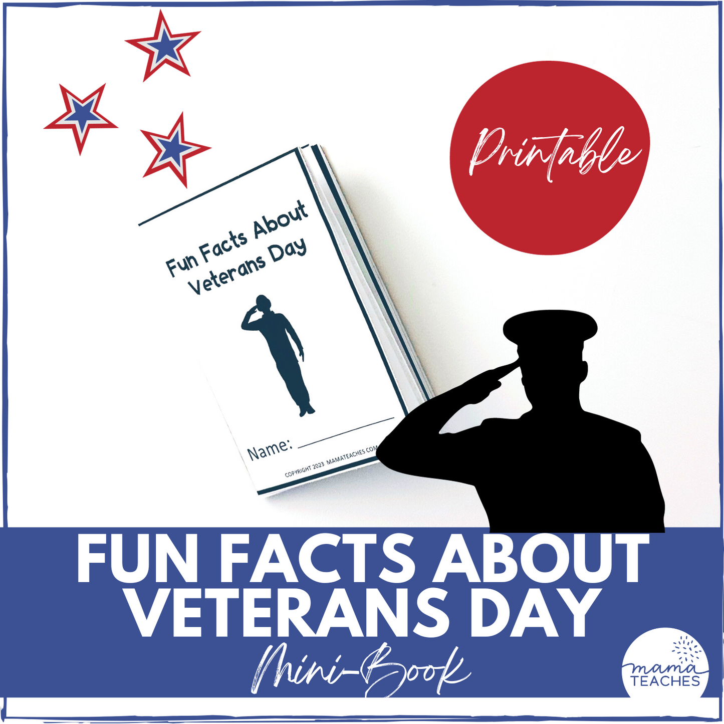Fun Facts About Veterans Day Mini Book