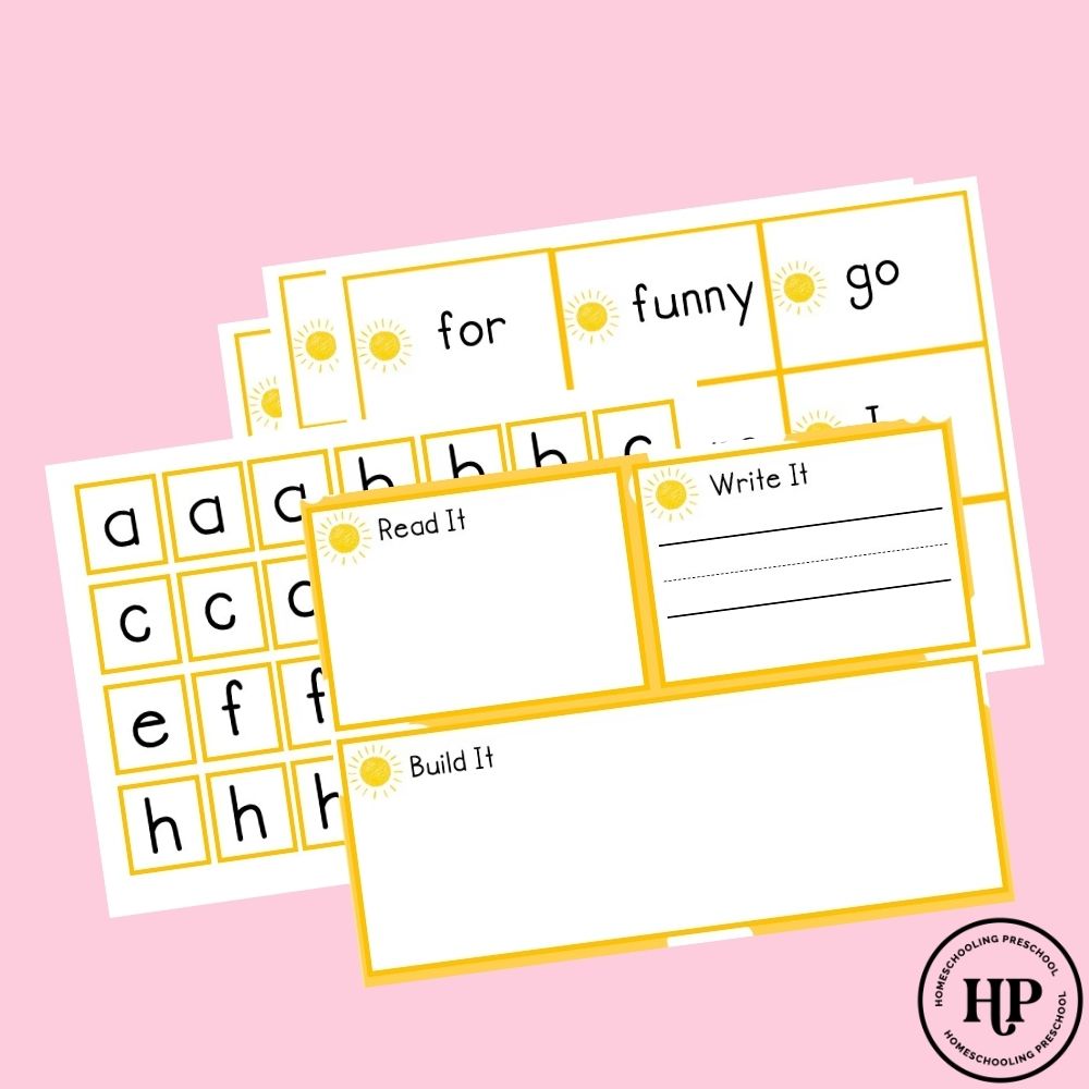 Pre-K Sight Words Read, Write, Make Activity Mat
