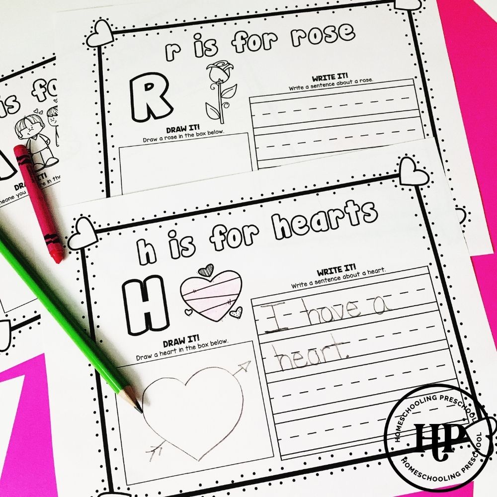 Valentine's Day Color, Draw, and Write Prompts
