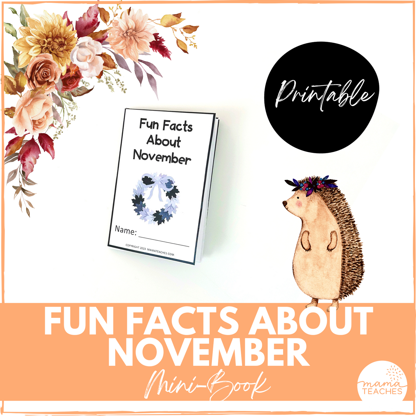 Fun Facts About November Mini-Book