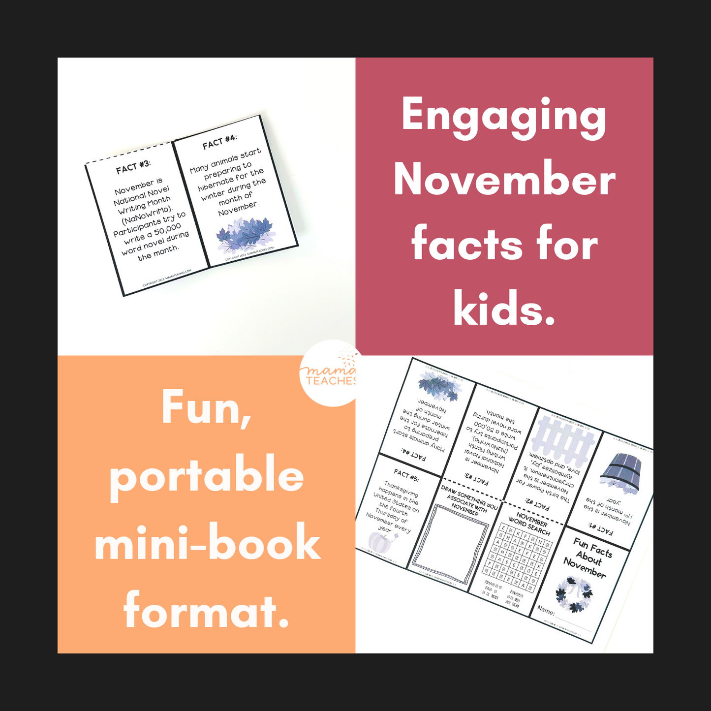 Fun Facts About November Mini-Book