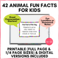 FUN FACTS OF THE DAY: ANIMALS {PRINT & DIGITAL}