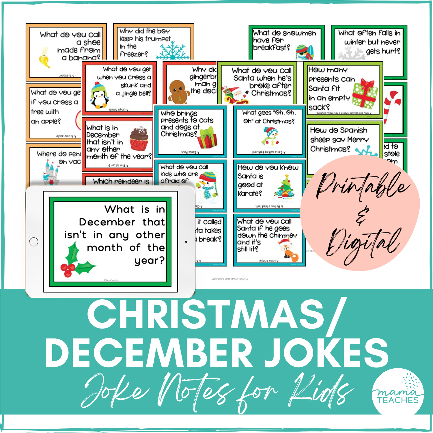 December Kid Riddle Jokes for Kids - Christmas/December β The Sweet Dahlia
