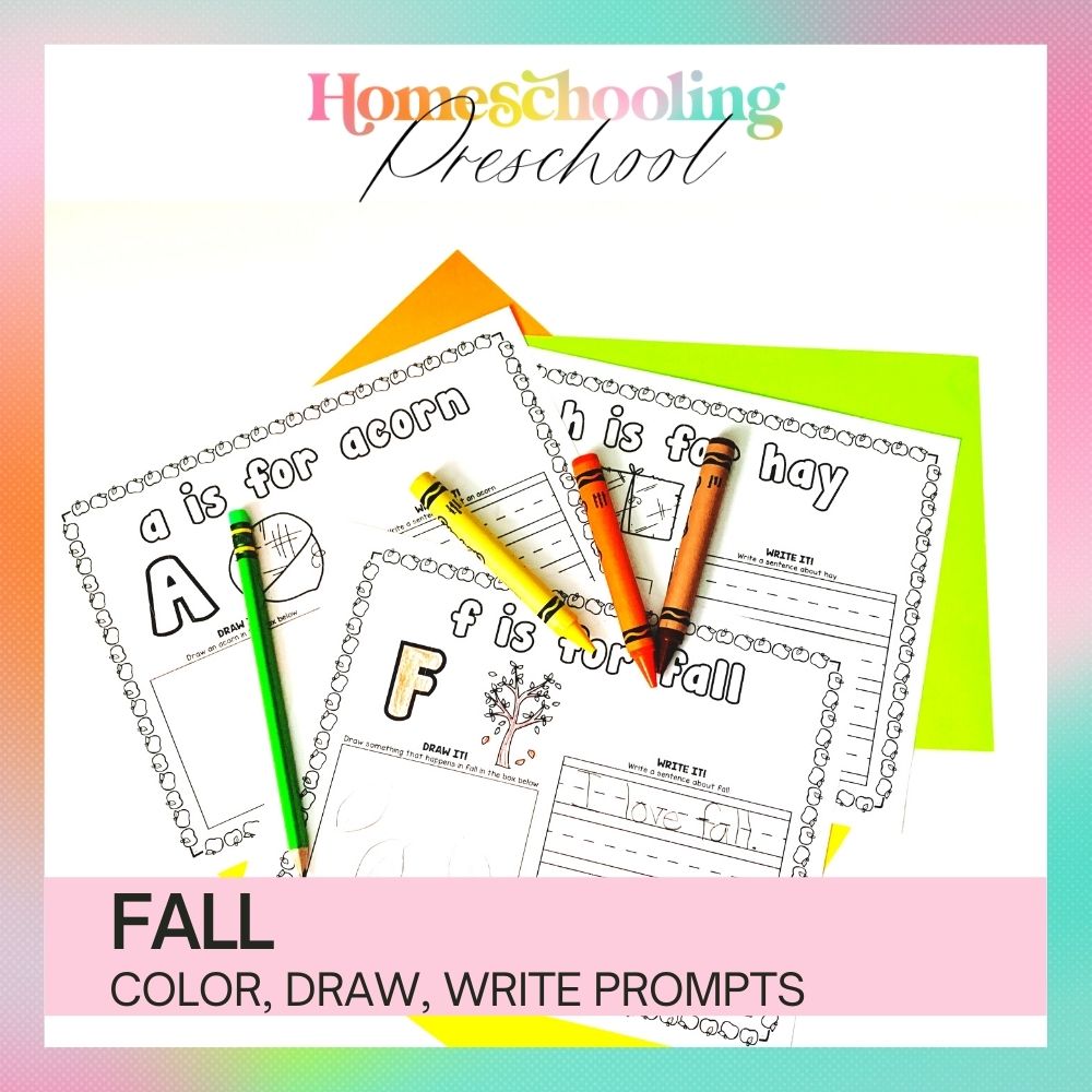 Fall Color, Draw, and Write Prompts
