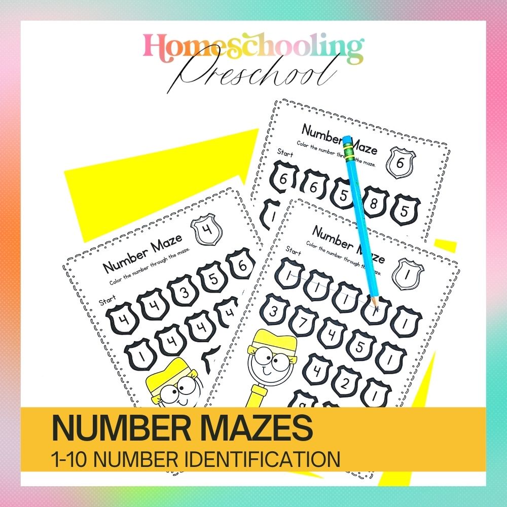 Number Mazes (1-10)