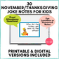 Jokes for Kids - November