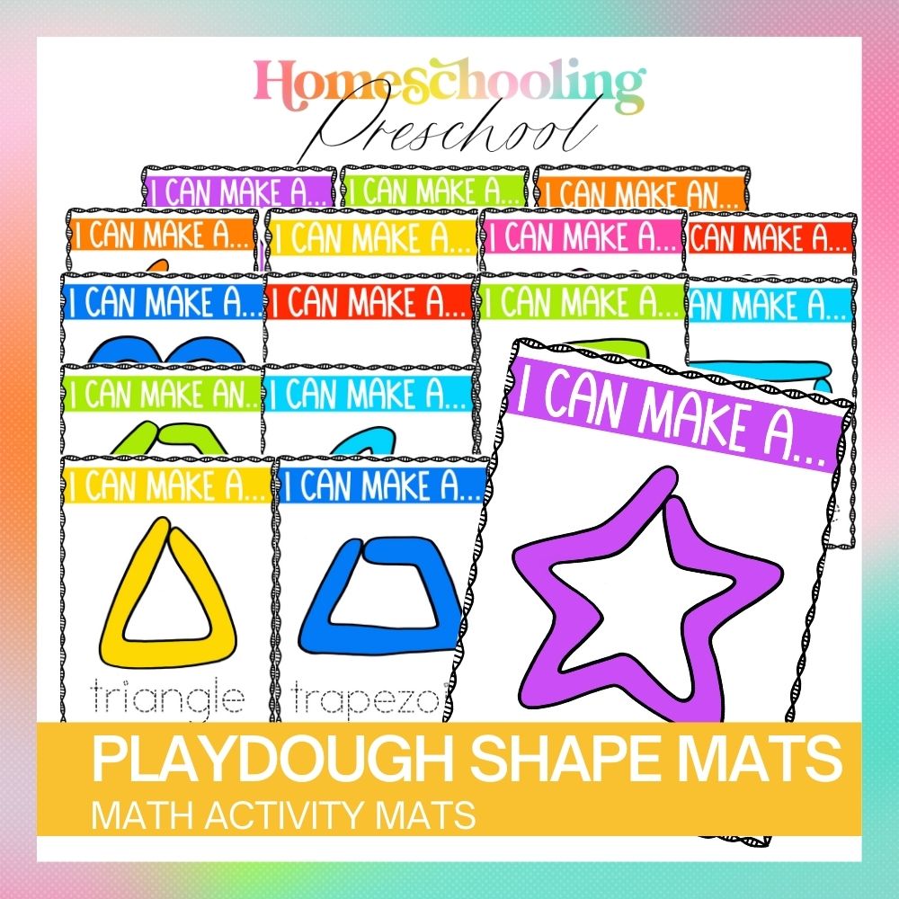 Shape Playdough Mats