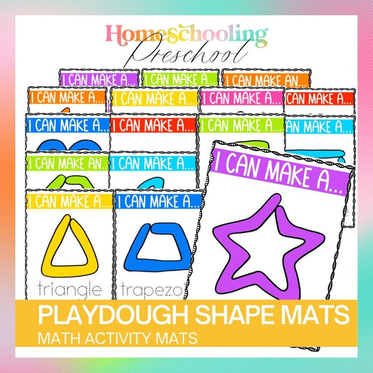 Shape Playdough Mats