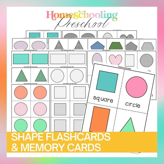 Shape Flashcards and Memory Match Cards