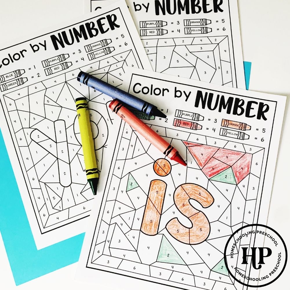 Sight Words Color by Number