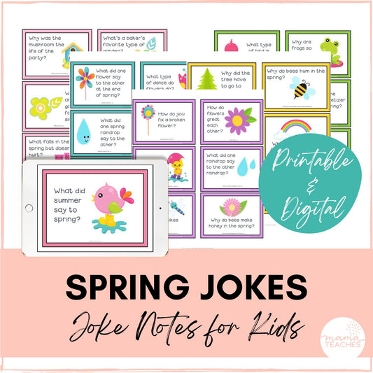 Jokes for Kids - Spring Jokes {Digital & Print}