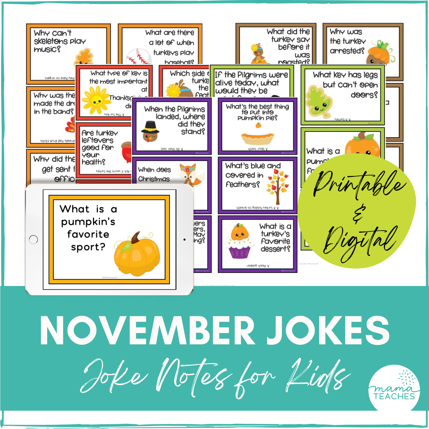Jokes for Kids - November – The Sweet Dahlia