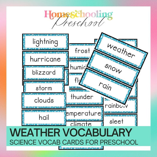 Weather Vocabulary Cards