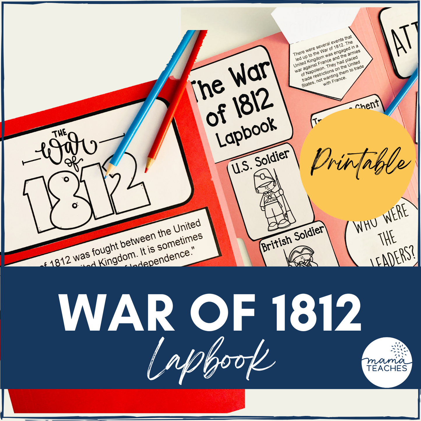 War of 1812 Social Studies Lapbook