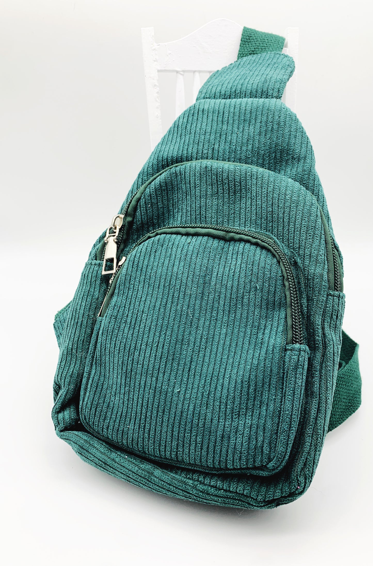 green mini backpack 