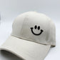 Smiley Face Khaki Baseball Hat