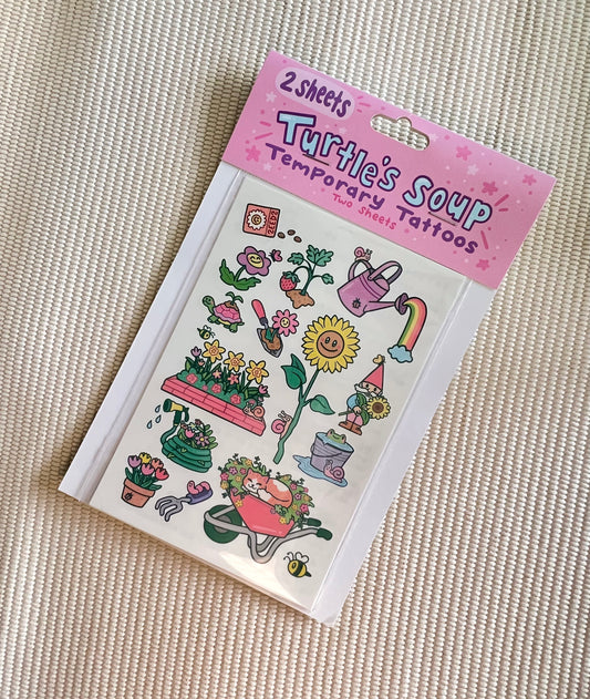 Get Your Gnome On Garden Temporary Tattoos